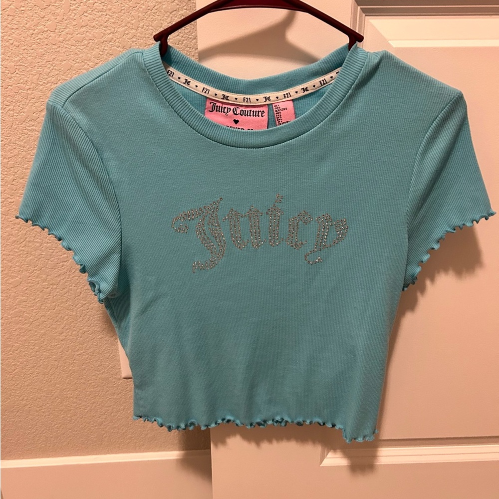 Juicy Couture Blue Crop Top